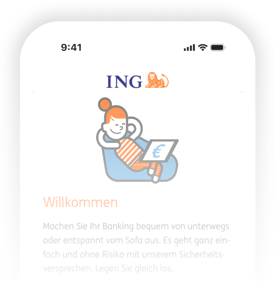 Redesigned ING onboarding and post-box entry screen